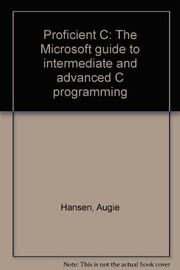 Cover of: Proficient C: The Microsoft guide to intermediate and advanced C programming