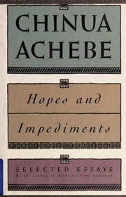 Cover of: Hopes and impediments: selected essays