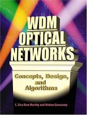 WDM Optical Networks by C. Siva Ram Murthy, Mohan Gurusamy