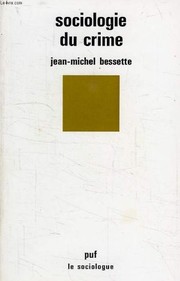 Cover of: Sociologie du crime
