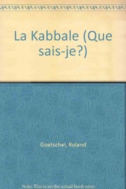 La Kabbale by Roland Goetschel