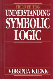 Cover of: Understanding symbolic logic by Virginia Klenk