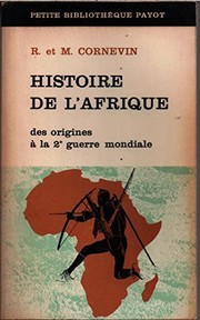 Cover of: Histoire de l'Afrique. by Cornevin, Robert