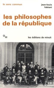 Cover of: Les philosophes de la République