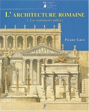Cover of: L'Architecture Romaine, Vol I: Les monuments publics