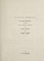 Cover of: McDougal genealogy [1748-1954] | Donald McDougal