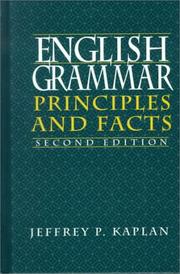 Cover of: English grammar: principles and facts
