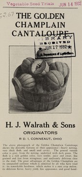 Cover of: The golden Champlain cantaloupe | H.J. Walrath & Sons