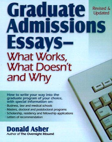 graduate admissions essays by donald asher