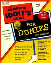 Cover of: The complete idoit's guide for dumies by Frank Coffey