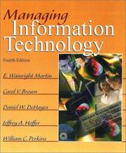 Cover of: Managing Information Technology (4th Edition) by E. Wainright E. Martin, Carol V. Brown, Daniel W DeHayes, Jeffrey A. Hoffer, William C Perkins, E. Wainright Martin