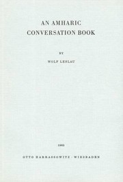 Cover of: An Amharic Conversation Book by Wolf Leslau
