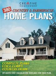 Cover of: 380 country & farmhouse home plans.