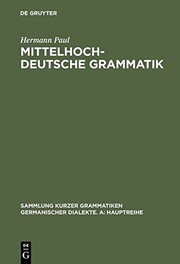 Cover of: Mittelhochdeutsche Grammatik (Sammlung Kurzer Grammatiken Germanischer Dialekte)