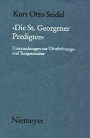 "Die St. Georgener Predigten" by Kurt Otto Seidel