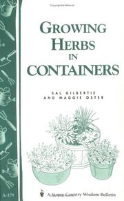 Cover of: Growing herbs in containers by Maggie Oster