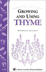 Growing and using thyme by Michelle Gillett