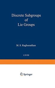 Cover of: Discrete subgroups of Lie groups.