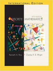 Cover of: Discrete mathematics by Kenneth A. Ross