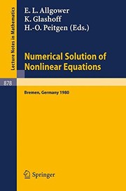 Cover of: Numerical solution of nonlinear equations | 