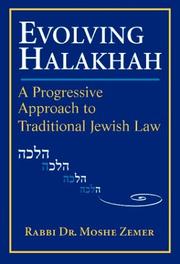 Cover of: Evolving halakhah: a progressive approach to traditional Jewish law