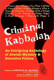 Cover of: Criminal Kabbalah: An Intriguing Anthology of Jewish Mystery & Detective Fiction