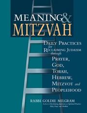 Cover of: Meaning & Mitzvah by Rabbi Goldie Milgram