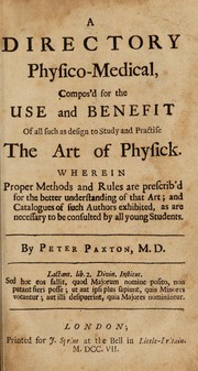 Cover of: A directory physico-medical, compos