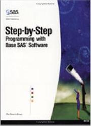 Cover of: Step-by-step programming with base SAS software. by 