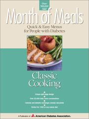 Cover of: Month of Meals - Quick & Easy Menus for People With Diabetes: Classic Cooking