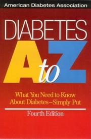 Cover of: Diabetes A to Z  by American Diabetes Association