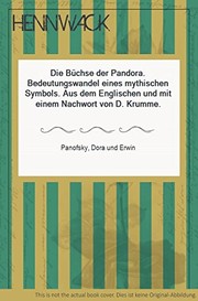 Cover of: Pandora's Box: The Changing Aspects of a Mythical Symbol. by Dora and Erwin. Panofsky