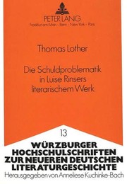 Die Schulproblematik in Luise Rinsers literarischem Werk by Thomas Lother