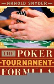 Cover of: The Poker Tournament Formula
