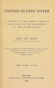 Cover of: United States notes | John Jay Knox