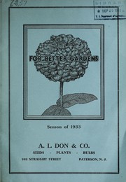 Cover of: For better gardens | A.L. Don & Co