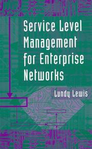 Cover of: Service Level Management for Enterprise Networks