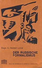 Cover of: Der Russische Formalismus: methodologische Rekonstruktion seiner Entwicklung aus dem Prinzip der Verfremdung.