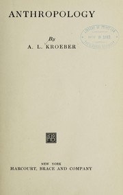 Cover of: Anthropology by A. L. Kroeber