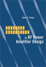 Cover of: Advanced Techniques in RF Power Amplifier Design