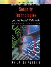 Cover of: Security Technologies for the World Wide Web