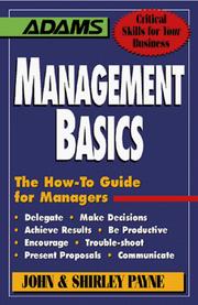 Cover of: Adams management basics by Payne, John