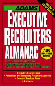 Cover of: Executive Recruiters Almanac