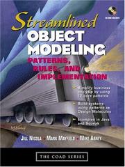 Cover of: Streamlined Object Modeling: Patterns, Rules, and Implementation