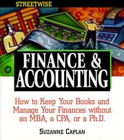 Cover of: Streetwise Finance and Accounting by Suzanne Caplan