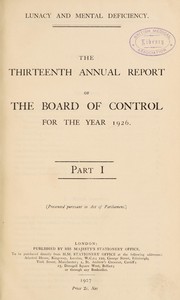 Cover of: Annual report of the Board of Control | 