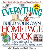 Cover of: The Everything build your own home page book