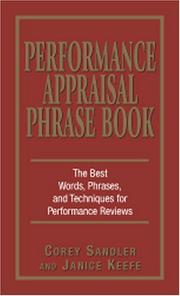 Cover of: Performance Appraisal Phrase Book: The Best Words, Phrases, and Techniques for Performance Reviews