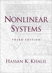 Cover of: Nonlinear systems by Hassan K. Khalil