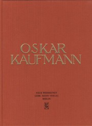 Cover of: Oskar Kaufmann by Oskar Kaufmann
